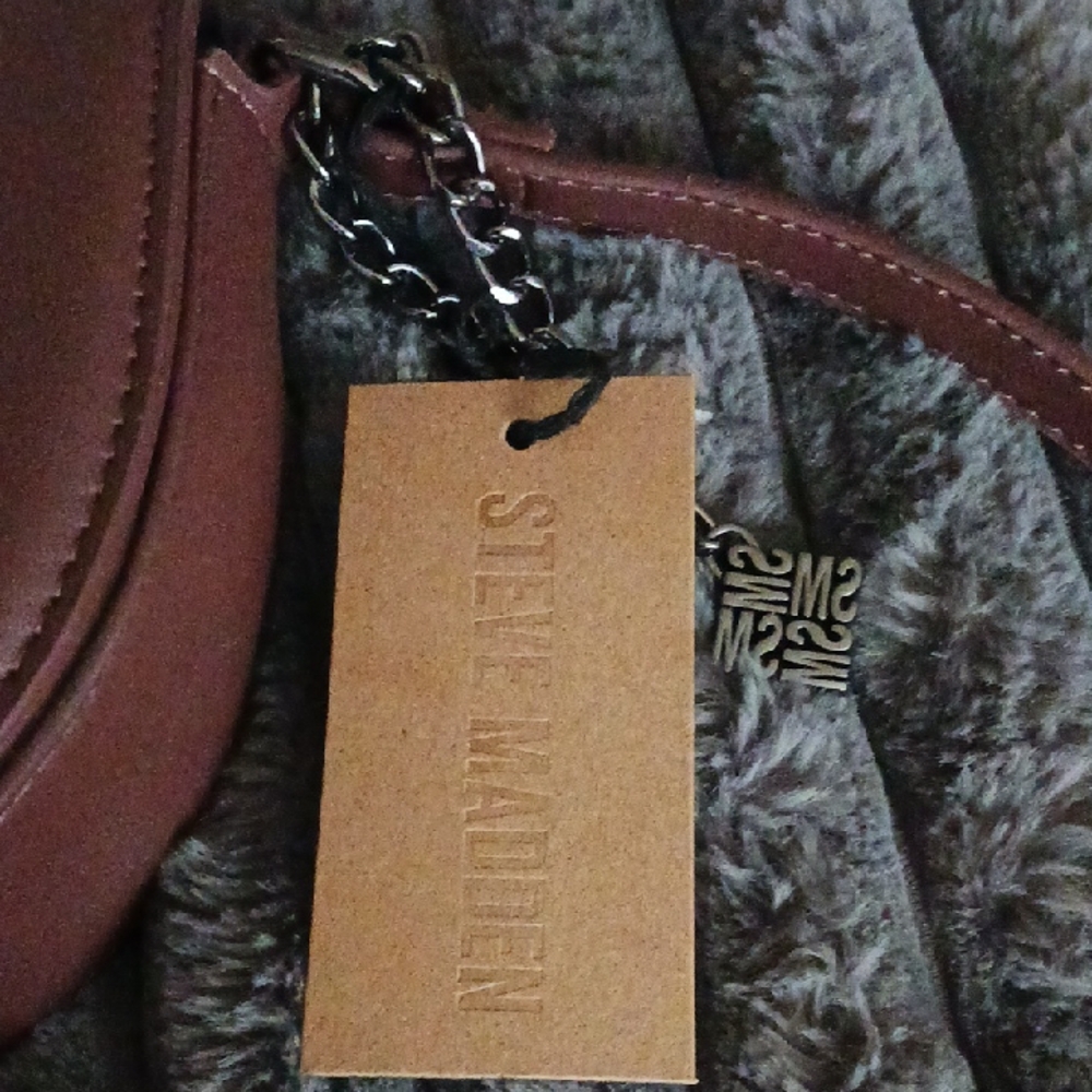 Steve Madden Brown Crossbody Saddle Bag - Picture 2 of 8